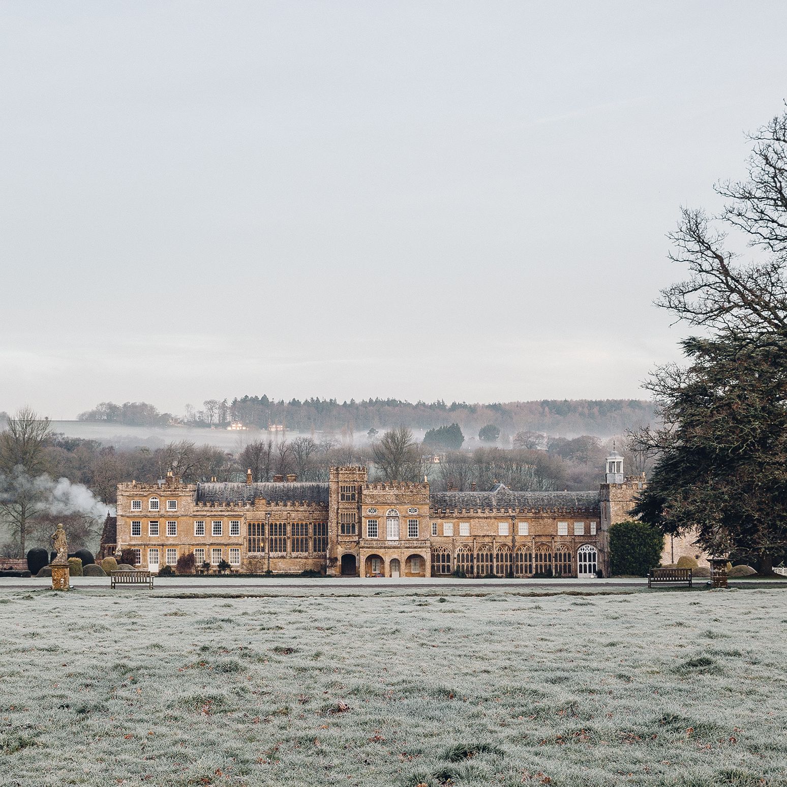 A 900-year-old abbey decorated with foliage and flowers from its 30-acre garden