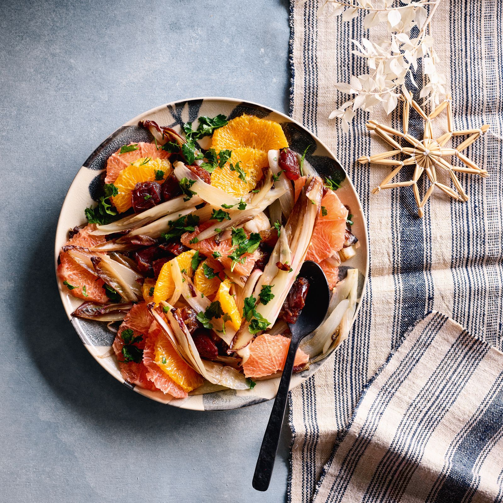 A winter salad of chicory, citrus and dates